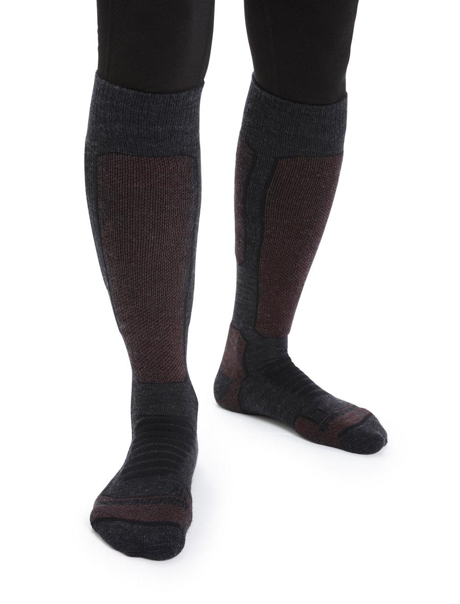 Chaussettes Icebreaker Merino Ski+ Medium Over the Calf Femme Noir | FR 1420MQZA